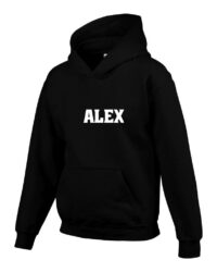 Zwarte sweater met eigen naam